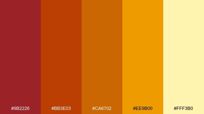 ember spice warm color palette with hex codes