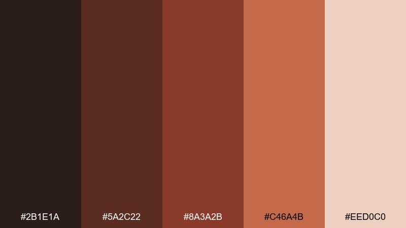 ember truffle color palette with hex codes
