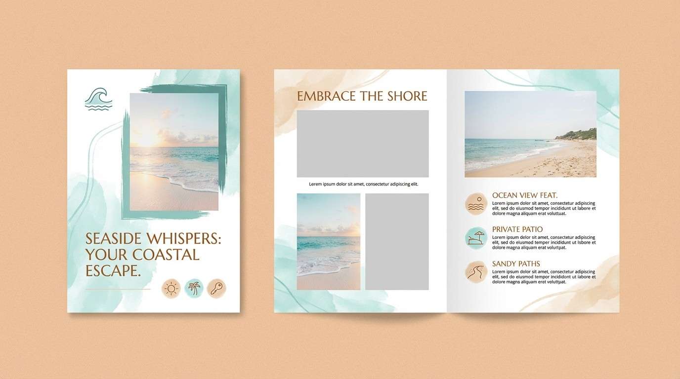 coastal rental brochure design