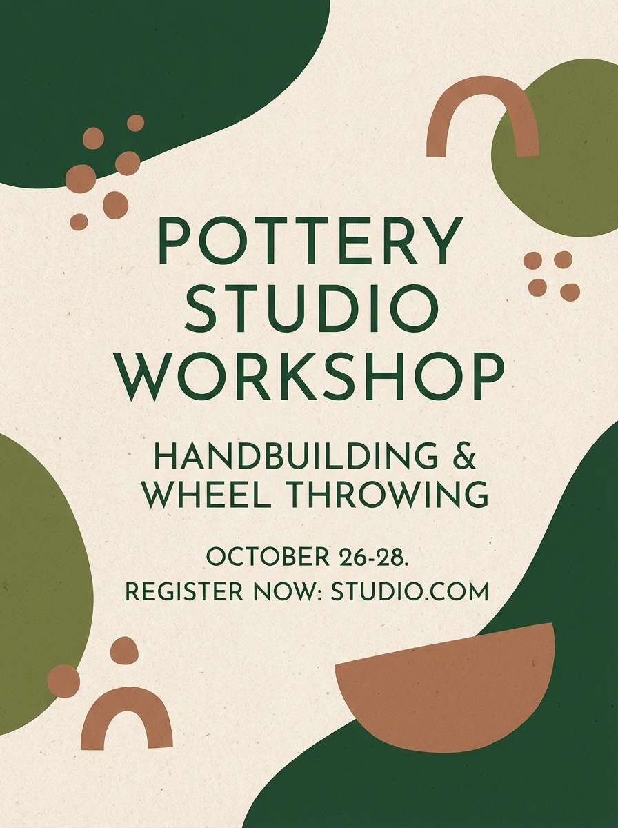 pottery workshop flyer design