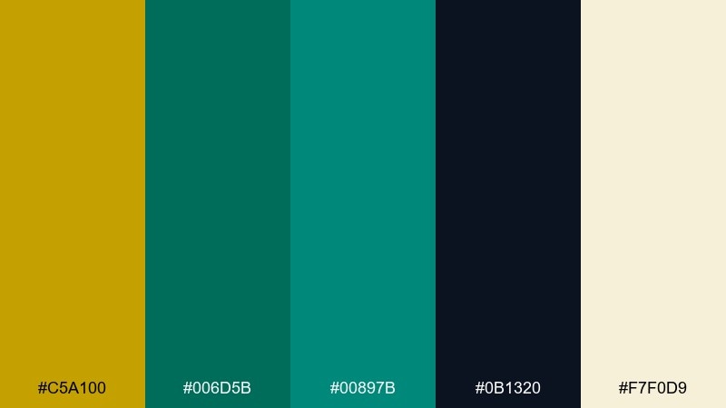 emerald gala color palette with hex codes