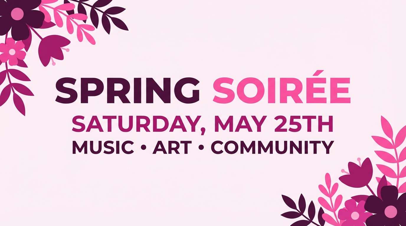 foxglove pink event poster