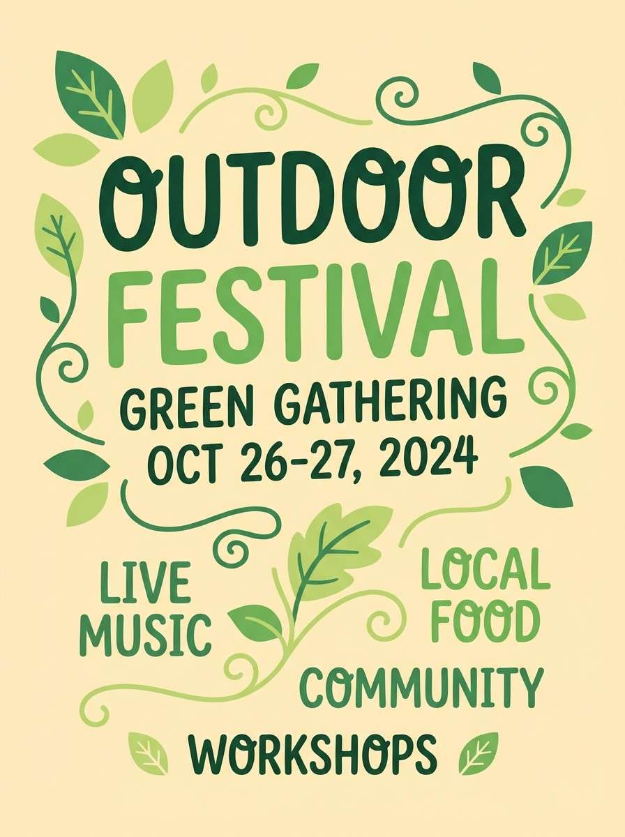 green festival flyer design