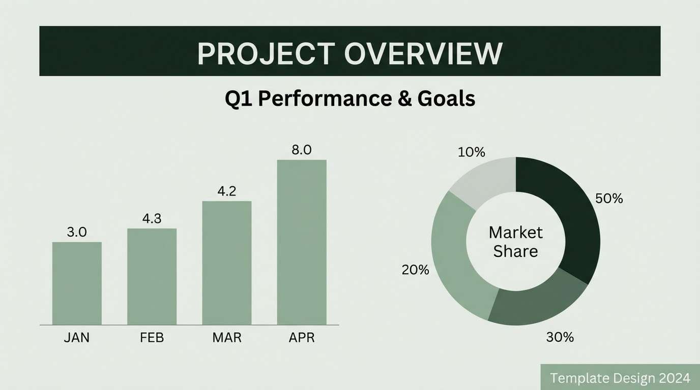 dark green slide template