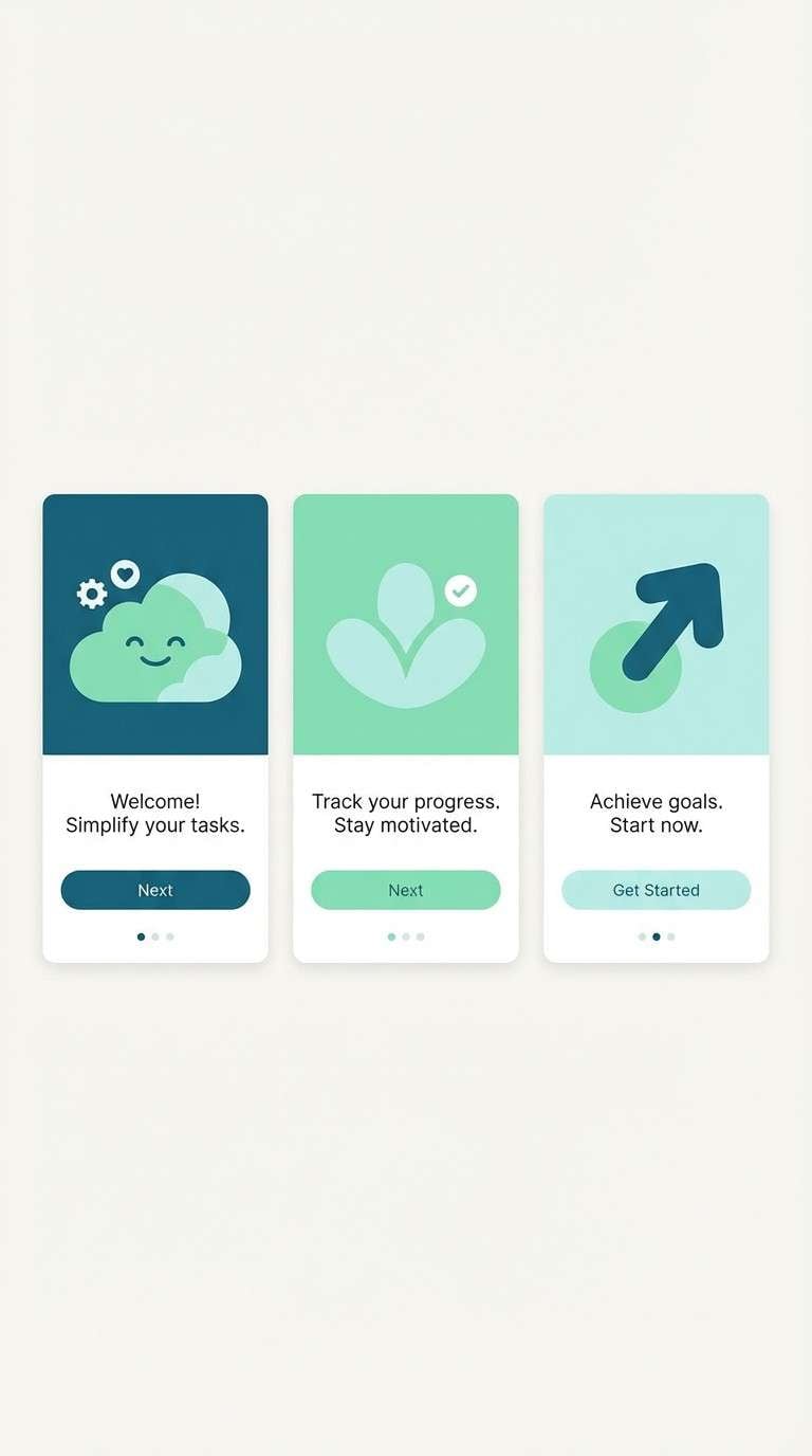 mint onboarding ui screens
