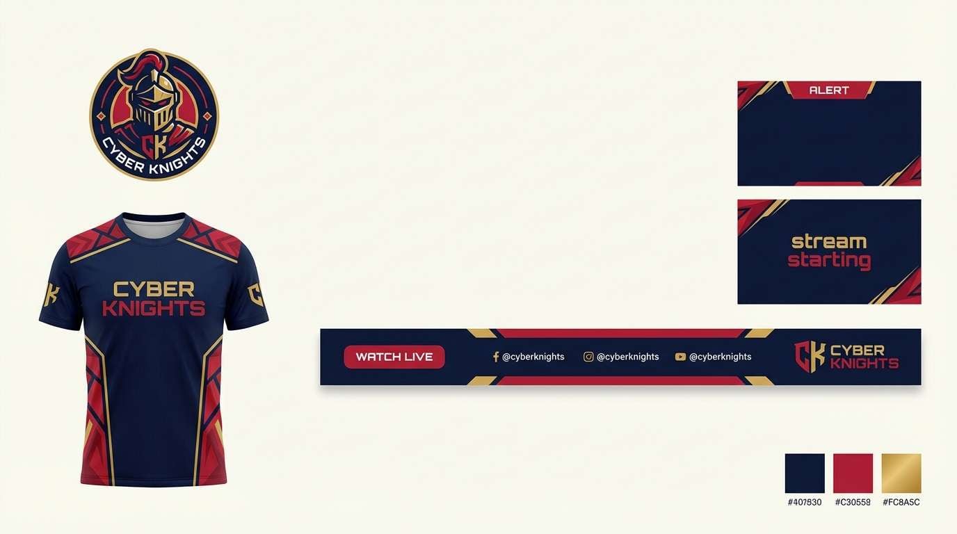 esports branding layout