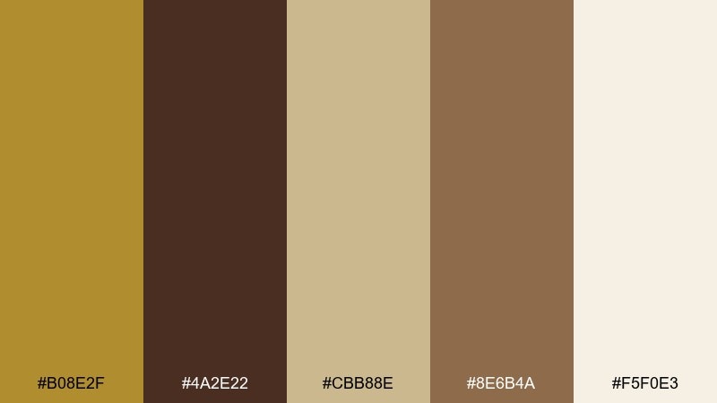 espresso brass brass color palette with hex codes