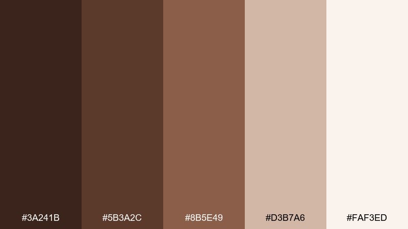espresso contrast beaver color palette with hex codes
