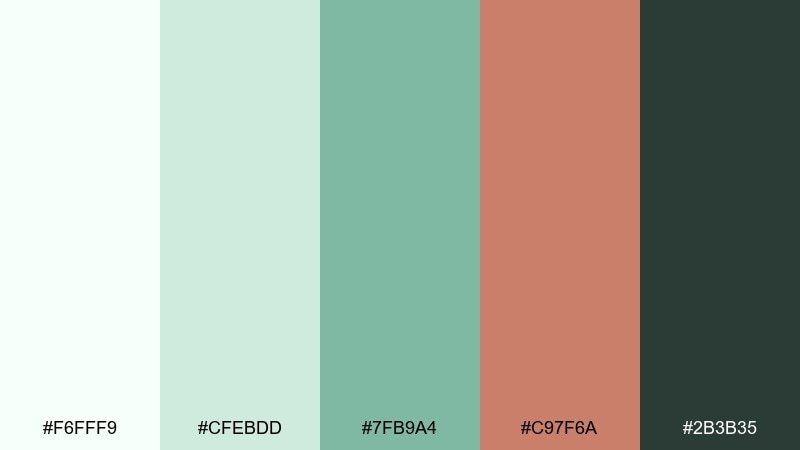 eucalyptus clay fresh color palette with hex codes