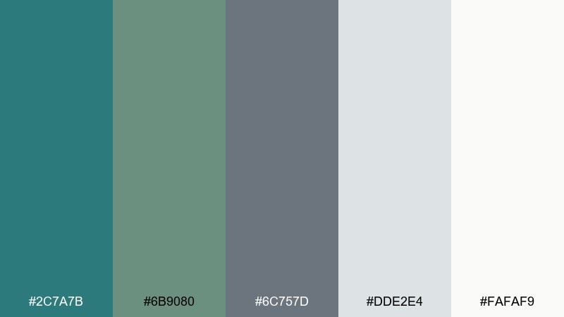eucalyptus concrete color palette with hex codes