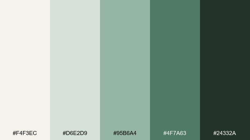 eucalyptus fields farmhouse color palette with hex codes