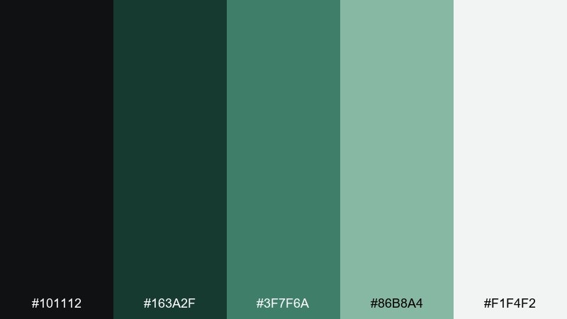 eucalyptus ink color palette with hex codes