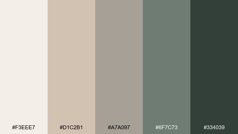 eucalyptus neutral color palette with hex codes