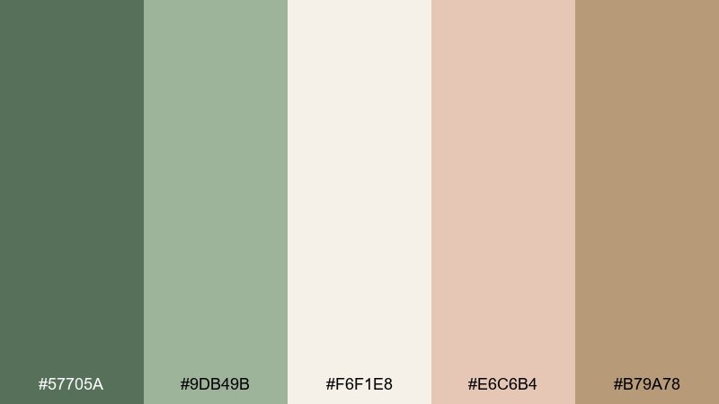 eucalyptus wedding color palette with hex codes
