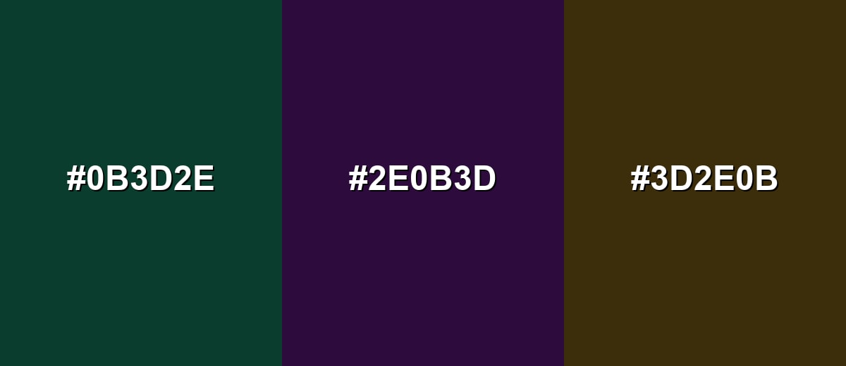 triadic combinations of evergreen-color