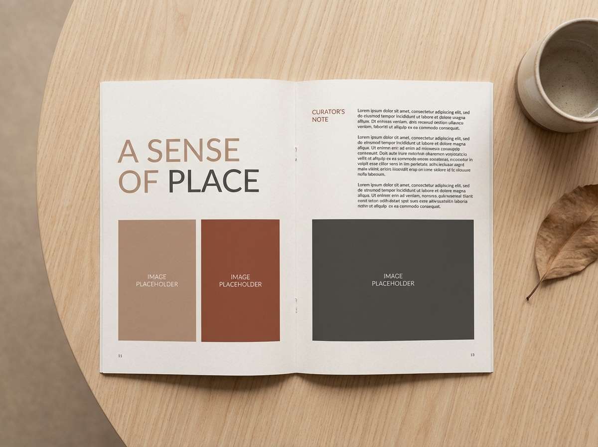 exhibition brochure layout