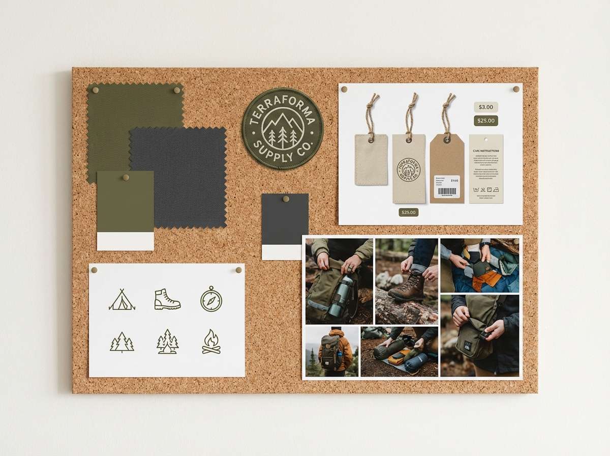 olive outdoor branding board