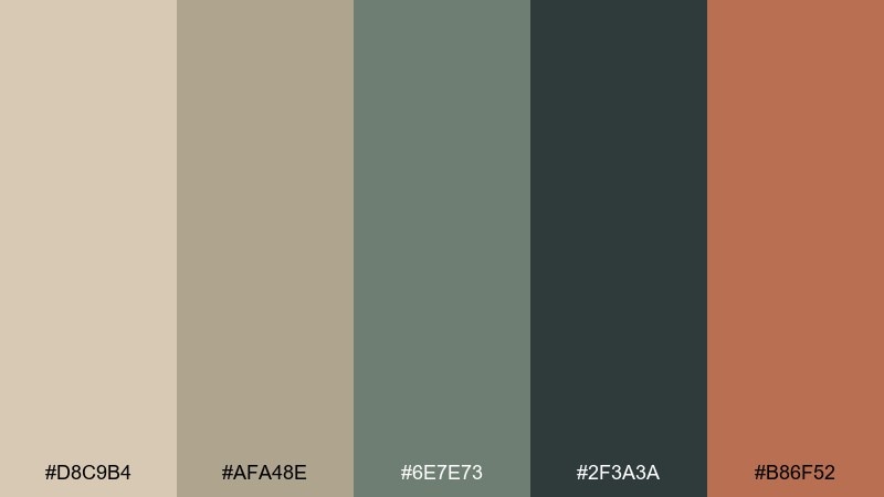 faded cinema dust vintage film color palette with hex codes