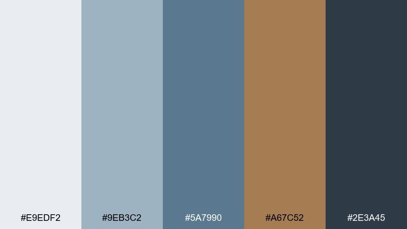 faded denim workshop color palette with hex codes