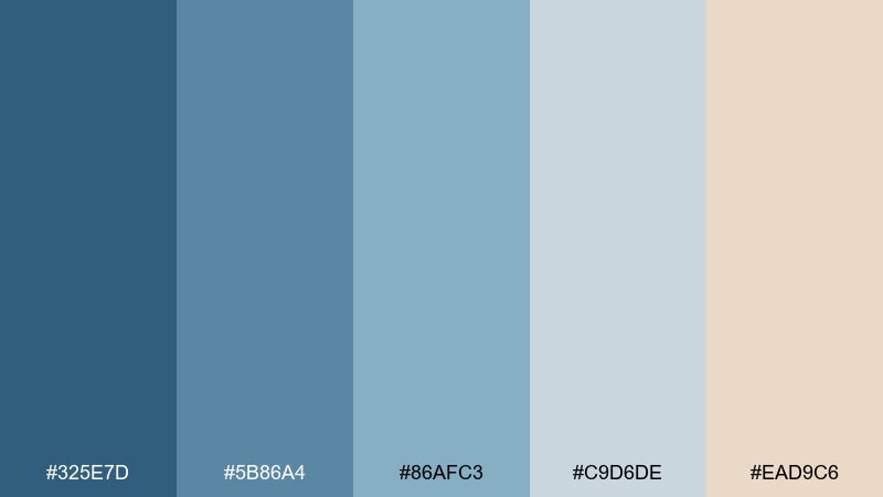 faded overdye denim color palette with hex codes