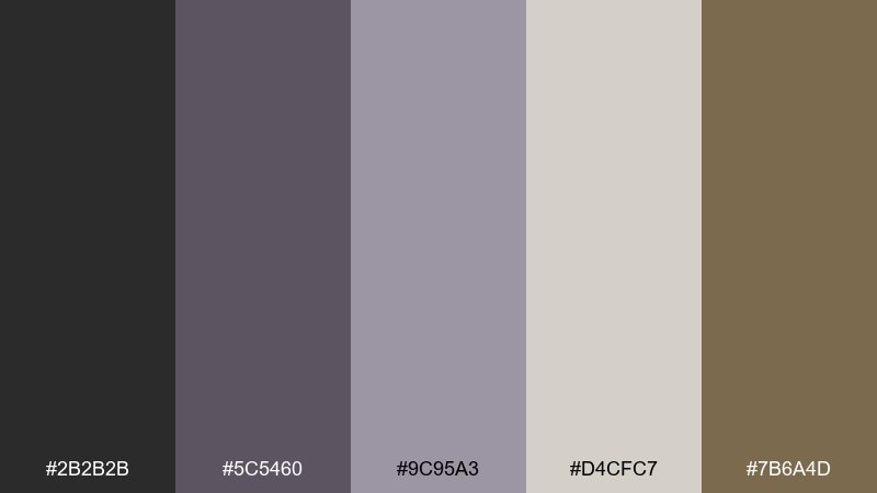 faded zine color palette with hex codes