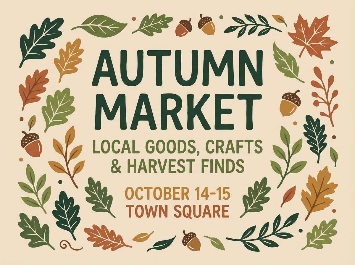 rustic fall market poster