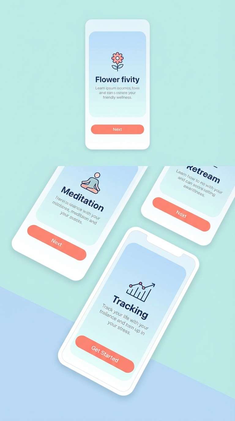 wellness app onboarding ui