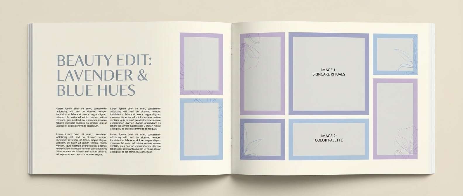 beauty editorial layout