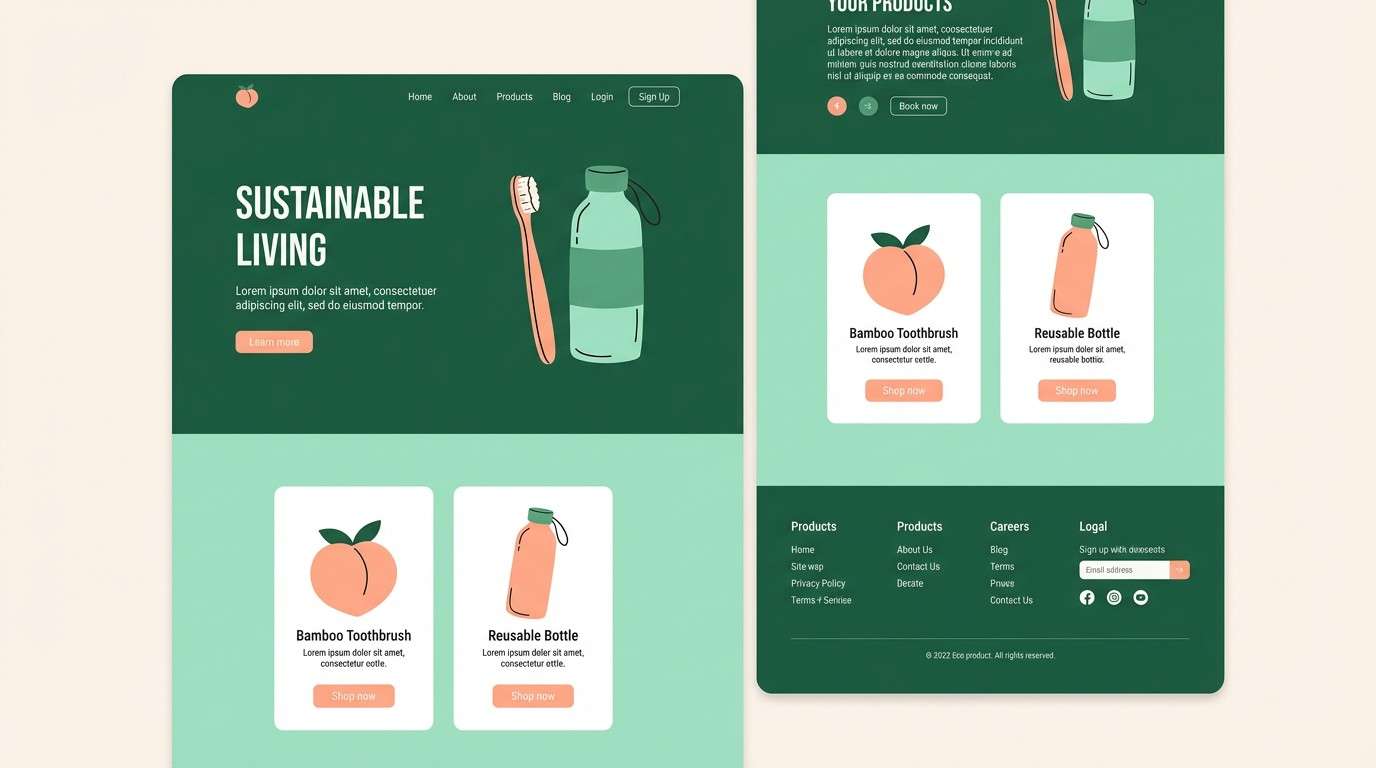 eco landing page ui