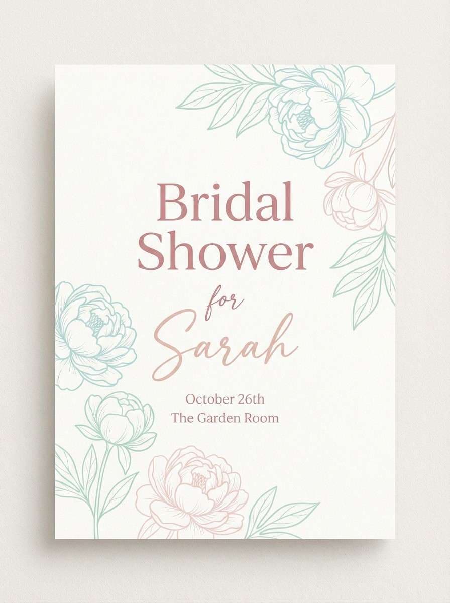 bridal shower invitation design