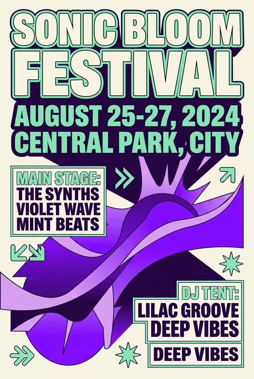 music festival flyer layout