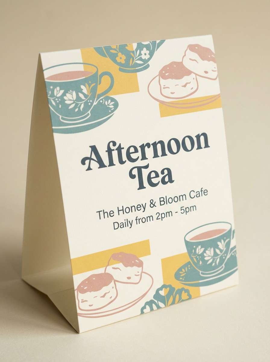 afternoon tea table tent