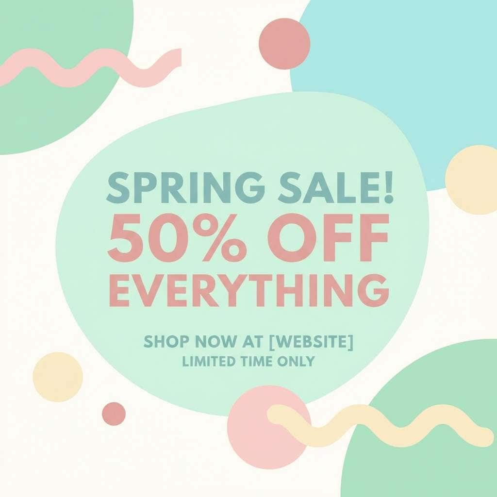spring sale square ad
