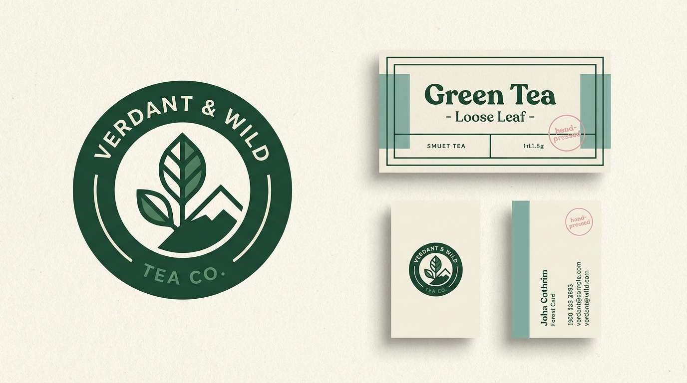 tea branding identity layout