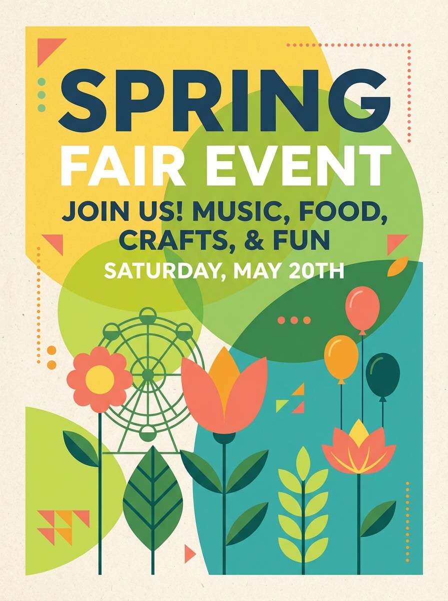 spring fair poster design