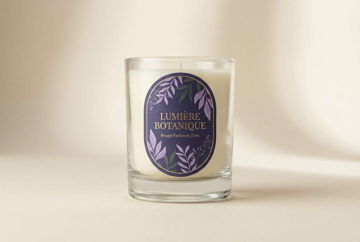 luxury candle label mockup