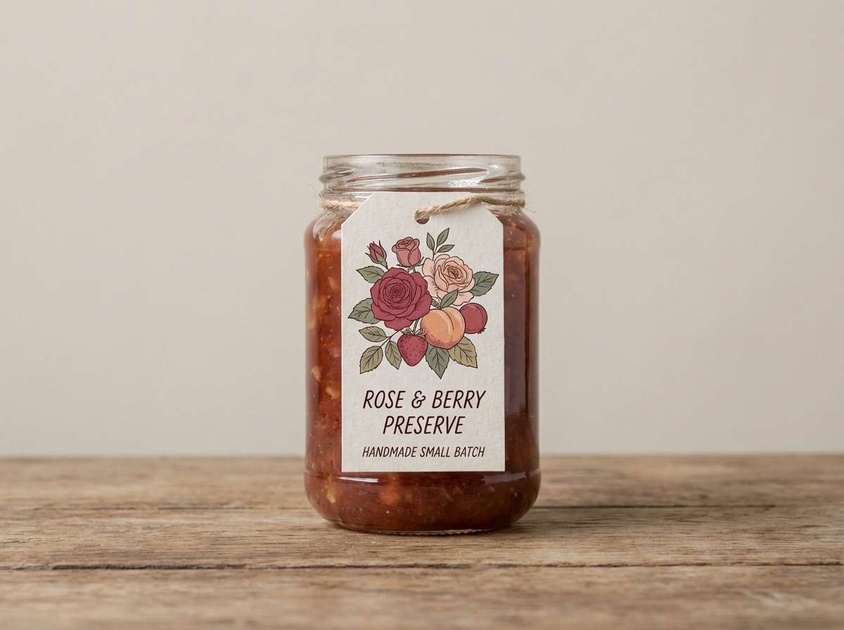 jam jar label mockup