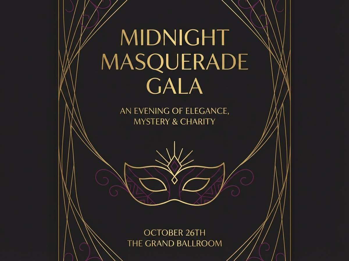 luxury gala invitation design