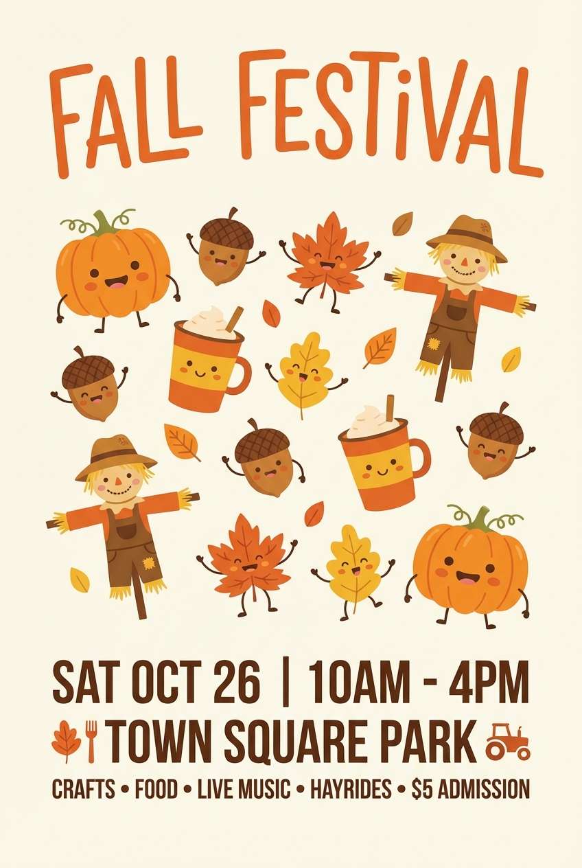 fall festival poster design