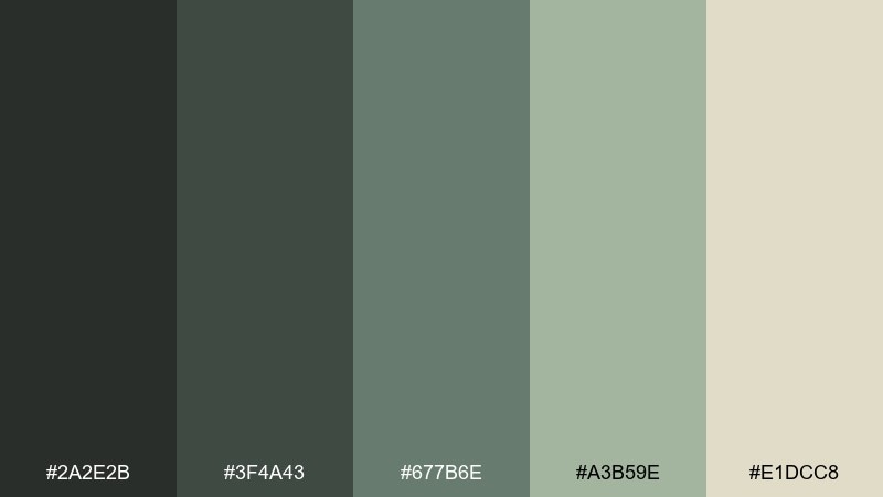 fallout sage apocalyptic color palette with hex codes