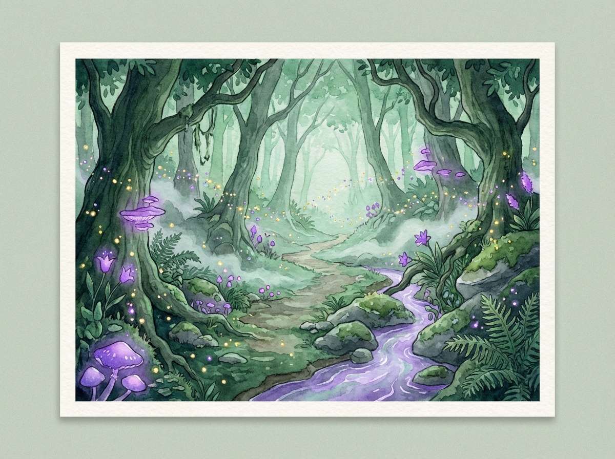 enchanted forest loading screen art