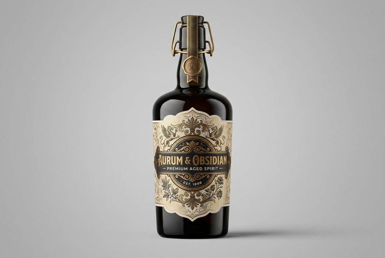 gold crest bottle label