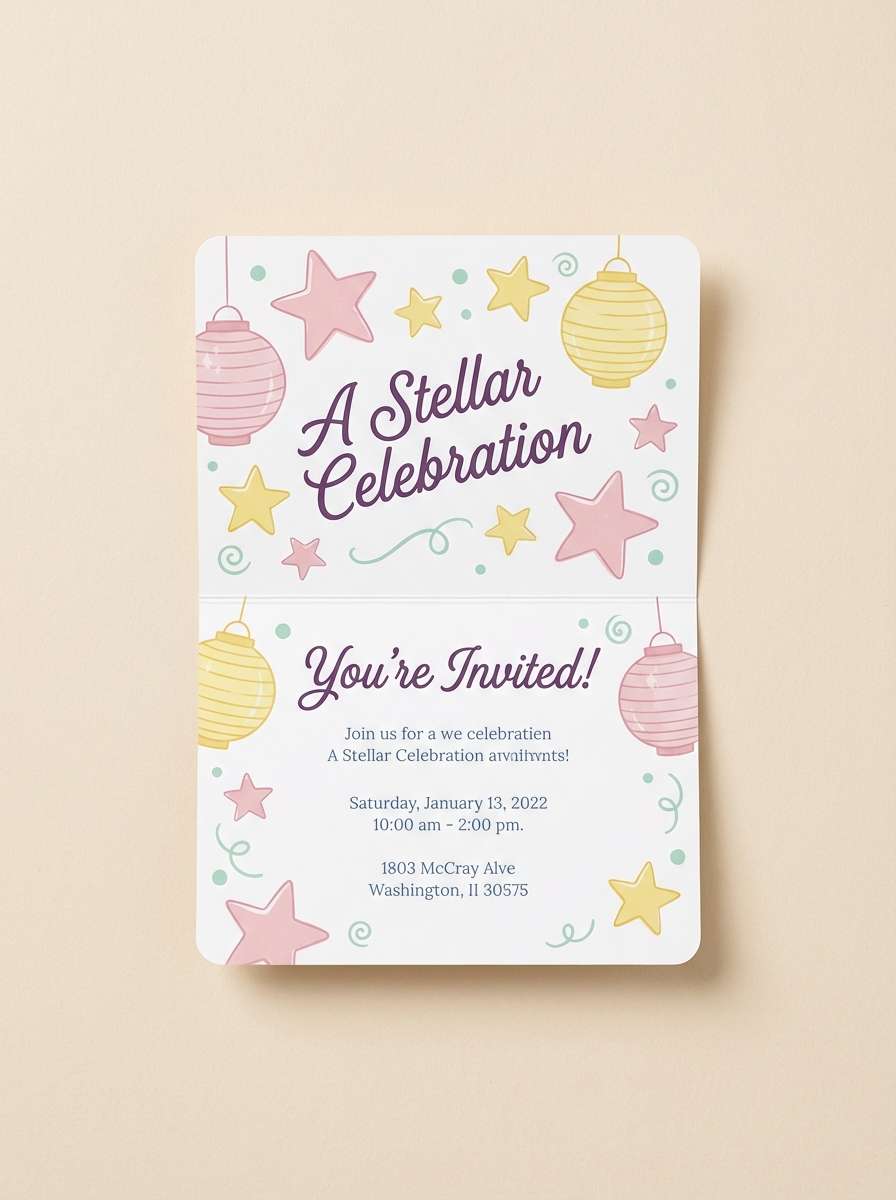 fairy party invitation design