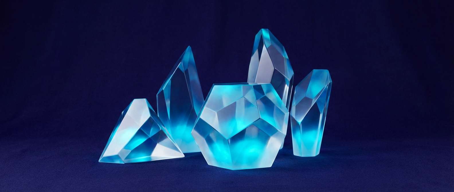 crystal abstract landing hero