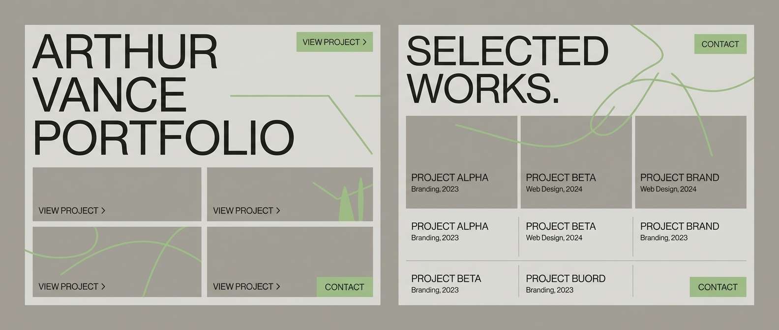 minimal portfolio ui
