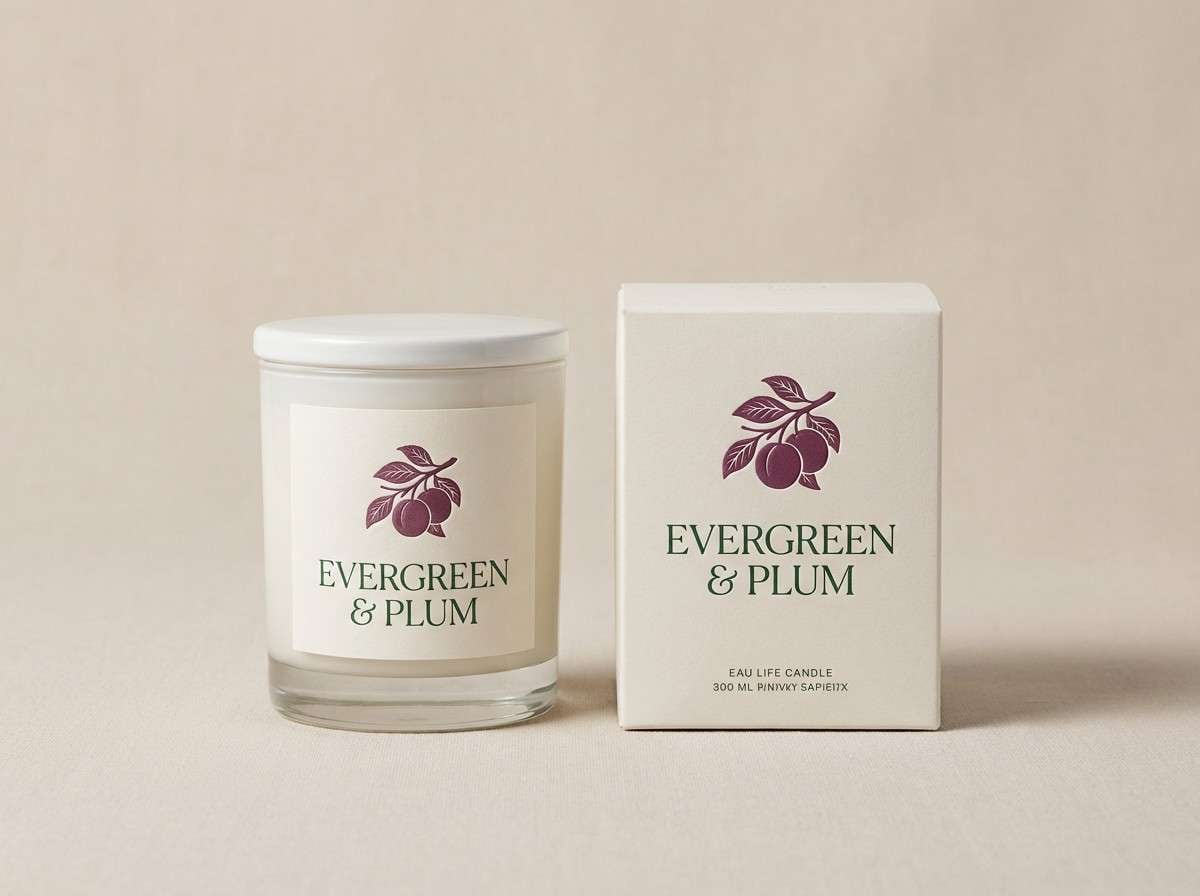 candle box label mock