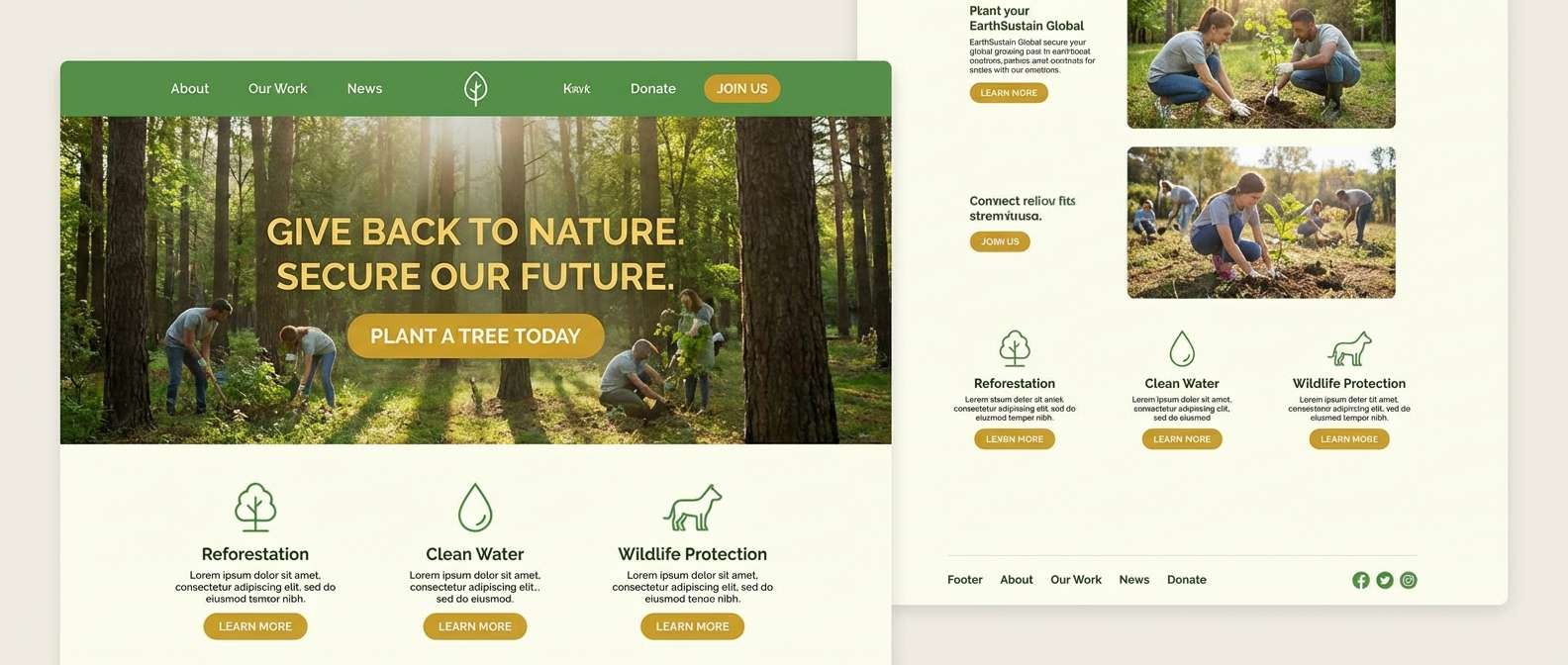eco campaign landing ui