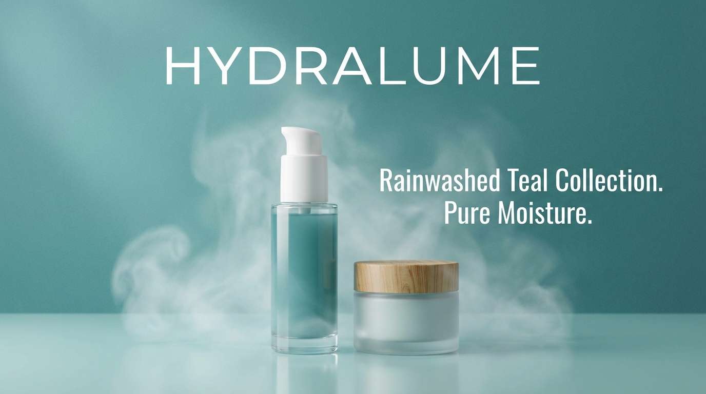 teal skincare ad banner
