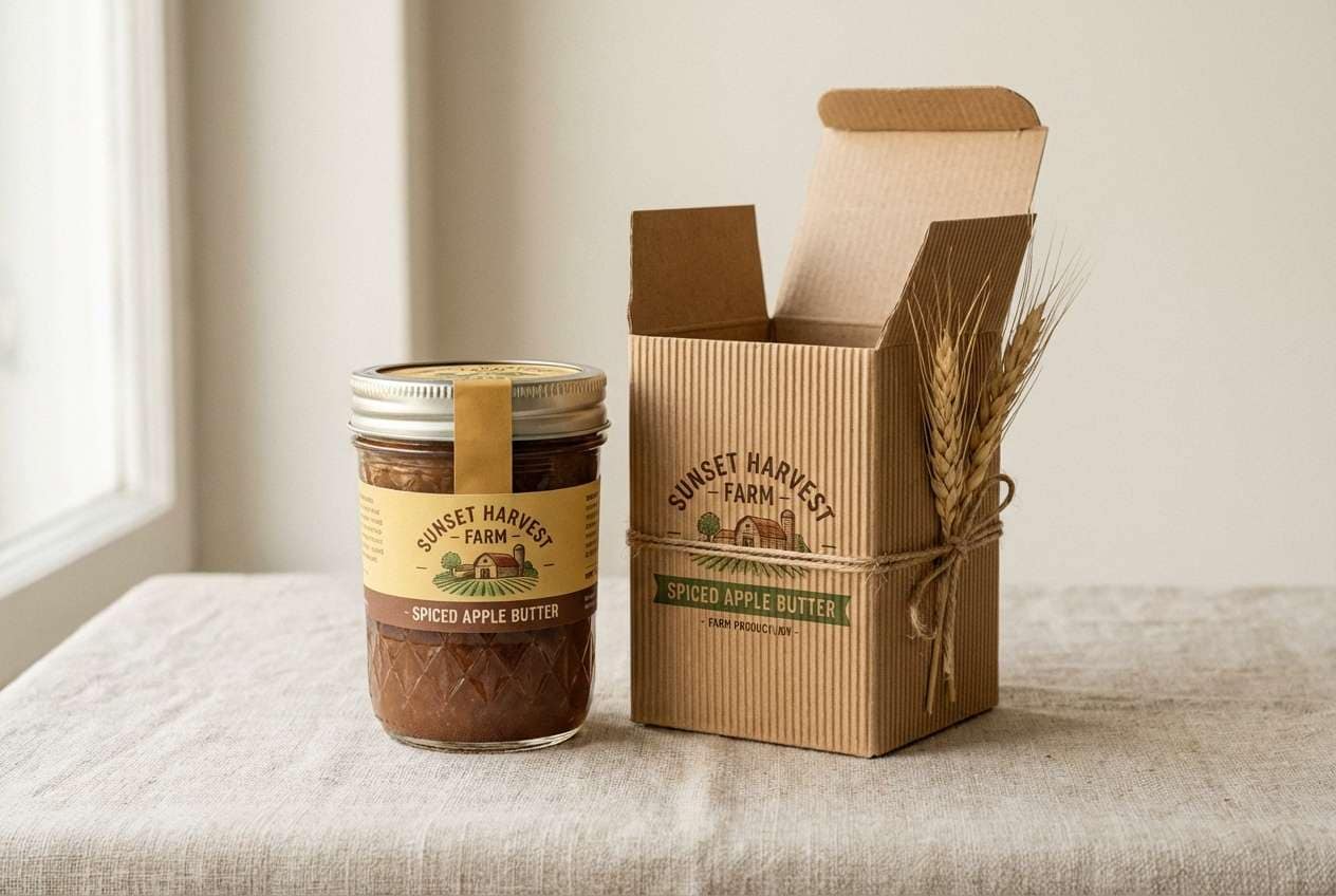 rustic farm label packaging