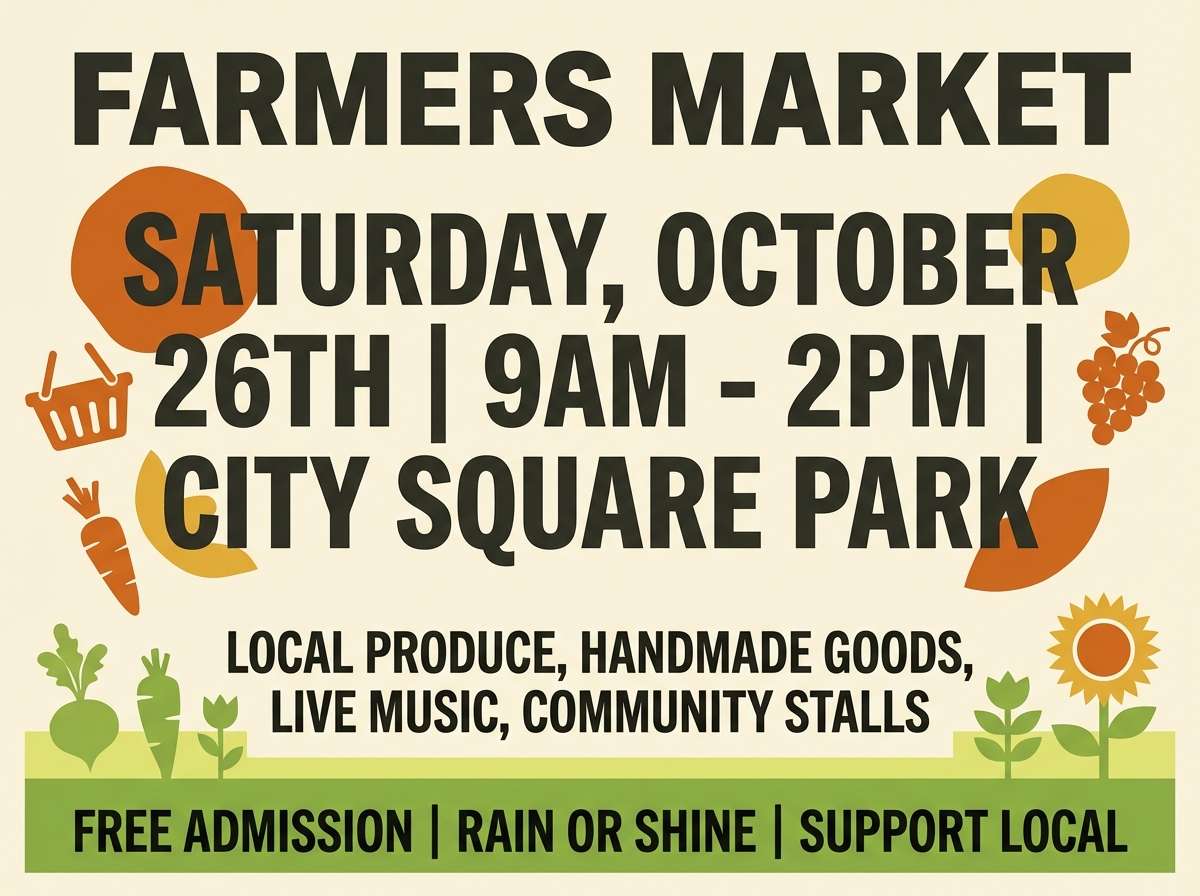 farmers market flyer